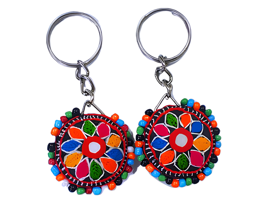 Key Chain Mirror Embroidered (1 Pcs)